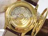 Luxury Gold 39mm Mäns Automatiska ZF Factory 5227 Watch Cal.324 SC Rörelse Klockor Män Calatrava Kalv Läderband ETA Crystal Armbandsur