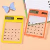 Transparent calculator Korean creative student stationery ultra-thin solar mini computer Portable learning office stationery multi-color opt