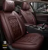 Universal Fit Car Interiör Tillbehör Sätet omslag för sedan PU -läderinledningsbara fem säten Full Surround Design Seat Cover för 5378850