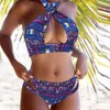 New Hot Mulheres Sexy Afican Impressão Bikini Set Push-up Sutiã Maiô Praia Swimwear Swimwear Ternos de Natação Africano Maillot De Bain FF5