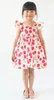 Teste padrão do verão Girl Dress Fruit Lemon Baby Girl vestido Crianças vestidos crianças Fly vestidos de manga ins meninas vestido floral praia KKA6978