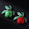 Fashion Cherry Brooch Pin Women Wedding Bridal Party Flower Crystal Bouquet Brooch for Gifts jewelry accessories