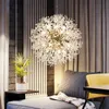 Modern Creative Crysta lamp Dandelion Chandelier Crystal Beads Pendant Lamp for Cafe Home Decoration LED Lighting pentant lights