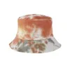 Summer Tie-barwiący wiadro Kapelusz Rybak Kobiety Mężczyźni Prezent Szeroki Brim Beach Cap Floral Universal Outdoor Travel Sun Beach Hat