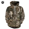 Forest Deer 3D Hoodies Homens Mulheres Mulheres Hip Hop Sweetshirts Inverno Outono Hoody Hoody Pullover Treweweck Crewneck Capuz