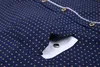 الرجال أزياء غير رسمية قميص مطبوع طويل الأكمام ضئيلة نائمة الذكور لزجاء الأعمال الاجتماعية العلامة التجارية لينة مريحة 340 ب