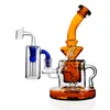 Buée base Bong Feb Egg Perc Verre Pièce d'eau Recycler Verre Verre Bubbler Perc 2 Fonction Pièces d'huile Fumer Pipes avec Catcher de cendres