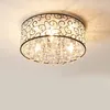 Modern Crystal Led Chandelier Luxury Decor Ceiling Living Room Bedroom Lighting Clear Glass Pattern Cloth Shape White Luster