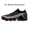 Fly 2.0 outdoor oddychające buty męskie i damskie Hot Punch czarne wielokolorowe chromowane męskie trampki sportowe trampki US5.5-11