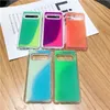 Custodia luminosa al neon per iPhone 12 Pro Max xr xs max Glow In Dark Liquid Glitter Quicksand Cover per telefono per huawei