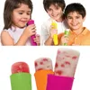 6pcs/lot Ice Pop Mold Popsicle Mould with Attached Cap Silicone Push Up Ice Cream Jelly Lolly Pop Maker