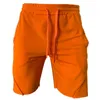 Shorts masculinos de verão masculino casual shorts de esportes cor sólida cor de corrida de corredores