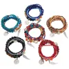 Fashion-Ohemian National Wind Armband Multi-Layer Elastic Rice Pärlor Handsträng Europeiska och Amerikanska Smycken