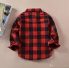 Baby Boys Girls 100% Cotton Blouse Toddler Long Sleeve Shirts Kids Plaid Shirt Tops Fashion Korean Styles Designer Clothing YL829