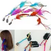 Fermagli per capelli colorati in piuma di Boemia Accessori moda Barrettes per gioielli da donna con fermaglio BB indiano Mescolare i colori all'ingrosso