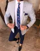 Sommar linne brudgum Tuxedos 2019 One Button Peaked Lapel Mens Passar Prom Party Wedding Blazer Jacket (Jacka + Byxor)