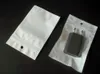 12x7.5cm Zipper clear white Retail Plastic Packaging bag,Hang hole Poly Small adorn article accessories Package bag