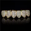 التصميم الفاخر Diamond Teath Grillz Gold Vampire Fangs Cz Grillz للرجال للنساء أعلى الجائزة مع بار 7384490