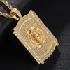 Мужчины хип-хоп ледяной разыгрывается Bling jesus кулон ожерелья микро Pave CZ камень хипхоп ожерелье мода ювелирные изделия подарки падение