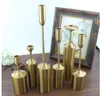 European metal candlestick set of six Candle Holders office furniture simple soft decoration pieces retro decorative arts piece