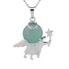 qimoshi Fée Tige Petit Ange Pendentif Collier Pierre Naturelle Adolescente Femelle Allégorie Guérison Gardien Cadeau 12 pièces