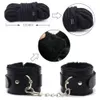 8 pièces Kits fétichistes contraintes de lit Bondage en peluche en cuir Sexy flirtant jouets alternatifs attachés BDSM costume de bondage japonais adulte Sex8308382