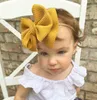 9 цветов Детские Нейлон Завязывается Галстуки девушки головные Обертывания Infant Toddler Новорожденных Hairbands Больших луки Эластичные Аксессуары для волос