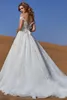 COCOMELODY 2020 웨딩 드레스 숄더 레이스 아플리케 Bohemian Bridal Gowns Backless Sweep Train A 라인 웨딩 드레스 가운 드 마리레