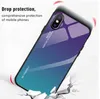 Färgglada härdade glas Mobiltelefonfodral Skal Gradient Ramp Case mobiltelefonskydd för iPhone 7Plus S10 Plus 14 13 12 11