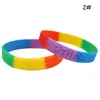 Pulseira Jóias arco-íris de silicone pulseiras arco-íris cor de silicone Pulseira do Orgulho LGBT de borracha pulseiras Gay Orgulho do arco-íris