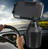 Spedizione DHL Nero ABS Portabicchieri per auto regolabile a 360 gradi Supporto per culla Clip per xr xs max Cellulare GPS Tablet 5.5x12x18cm