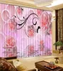 cortinas poliéster rosa