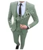 Красивый One Button Groomsmen Пик нагрудные Groom Tuxedos Мужские костюмы Свадебные / выпускной вечер / ужин Шафер Blazer (куртка + штаны + Tie + Vest) W162