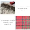 Hot Christmas Strumpor Burlap med stor plaid Snowflake och Plush Faux Fur Cuff Stockings för familjesemester Xmas Party Decorations