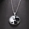 Nieuwe dierlijke verklaring ketting voor vrouwen mode vrouw mannen yin yang kat hanger choker kettingen sieraden cadeau met link ketting