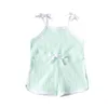 Summer Kids Clothes Baby Solid Sling Pajacyki Niemowlęta Bez Rękawów Surfidder Kombinezony Toddler Dziewczyny Ubrania Chłopcy Casual Odzież M1809