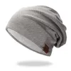 Zachte gebreide losse schedelmuts Hiphop Boy Street Style-hoed Slouchy Baggy Beanie6229571