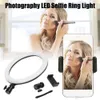 Dimbare led studio camera ring licht telefoon video selfie licht lamp met statief telefoon houder tafel vullen licht voor studio live make-up foto