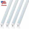 25pcs 8FT LED Lights Tubes V-Shape 72W 6000K Single Pin Fa8 Base T8 T10 T12 LED Fluorescent Bulbs Replacement 150W Equivalent