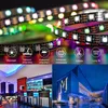 WS2812B بشكل فردي قابلة للمرنة LED Strip Color IP30/IP65 طلاء السيليكون مقاوم للماء DC5V أبيض/أسود PCB