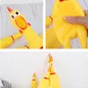 Animali domestici Giocattoli per cani Screaming Chicken Squeeze Sound Toy Cani Super durevole Divertente Squeaky Yellow Rubber Chicken Dog Chew Giocattolo creativo BH2384 CY