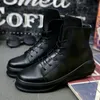 Hot Sale-Boots Men Mode Arbete Skor Man Casual Motorcykel Sko Tjock Sula Platform Tide Harajuku Stövlar För Män