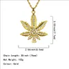 2017 New Gold Silver Plated Cannabiss Small Herb Herb Charm Necklace Pendant Necklace Hip Hop Jewelry Wholesale2644983