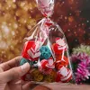 Geschenkpapier 50 teile/los Transparente Plastiktüte Weihnachten Süßigkeiten Taschen Backen Verpackung Zellophan Weihnachtsmann Schneemann Partybevorzugung1