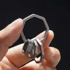 Real Titanium Alloy Key Ring Super Lightweight Titanium Keychain Hanging Buckle Rings Quickdraw Tool Creative KeyRing