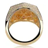 Hip Hop Fashion Hexagon Ring Copper Gold Silver Color Plated Iced Out Micro Pave Pavove CARMO CHIRMO DE ZIRM