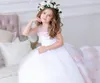 Nuovi abiti da ragazza di fiori Blush Junior Girls Pageant Dress Pizzo Bambina Tulle Abito da sposa Tutu Kids Girls Pageant Gowns 2022 BC2303