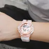 Nuovo orologio di moda unisex studente trasparente cinghia trasparente in quarzo LED analogico LED digitale orologio da dattero impermeabile Gold9261653