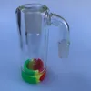 renklerle Yeni tasarım 14mm Erkek Cam Kül Catcher su bong glass bong petrol kulesi ücretsiz nakliye bong düz silikon içermez Silikon