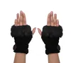 Dames Faux Bont Knop Handschoen Vingerloze Duimgat Winter Pols Gebreide Imitatie Rabbit Firtick Warmer Glove